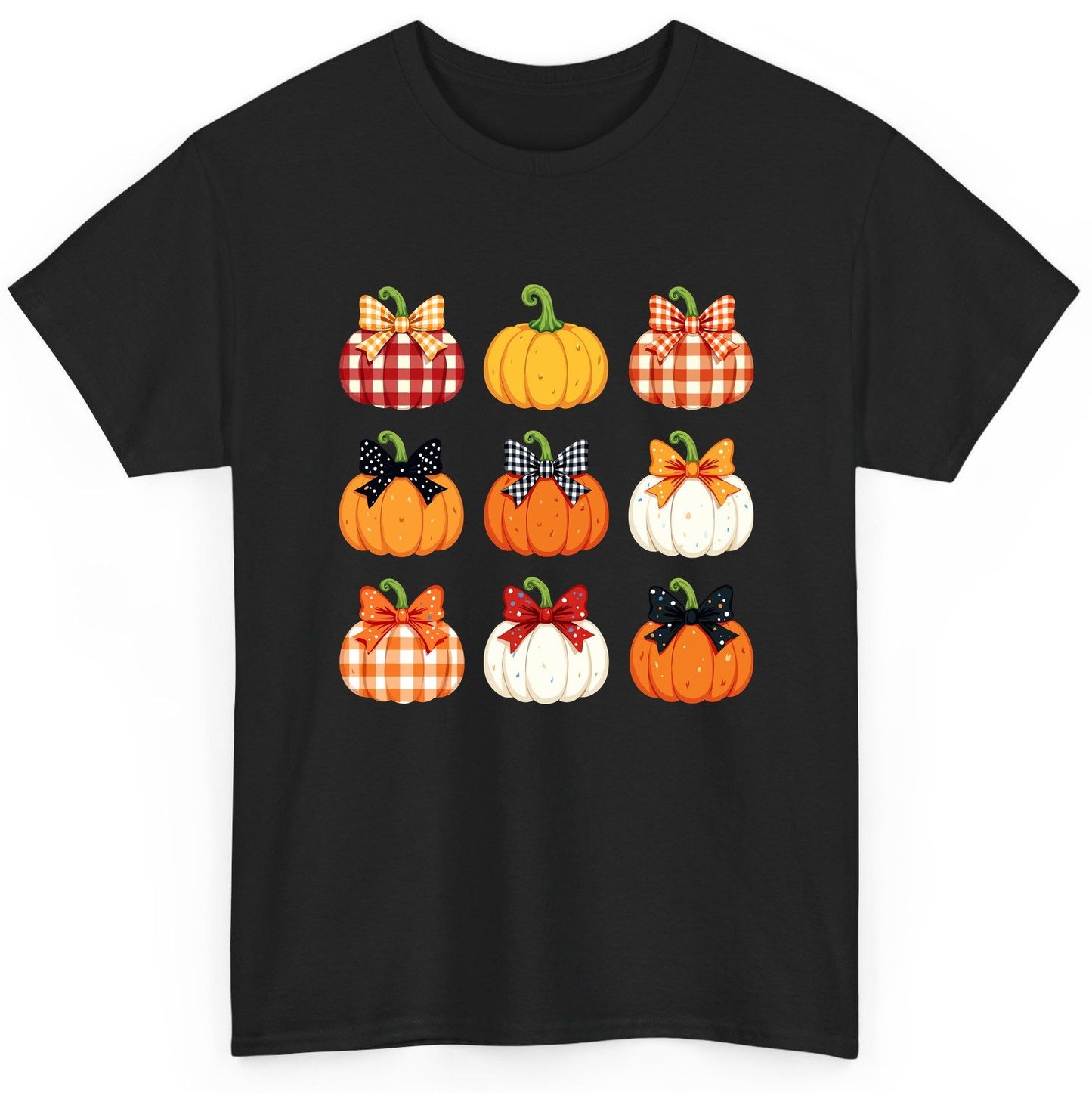 Decorative Fall Pumpkins fall pumpkins T-Shirt Black product mockup