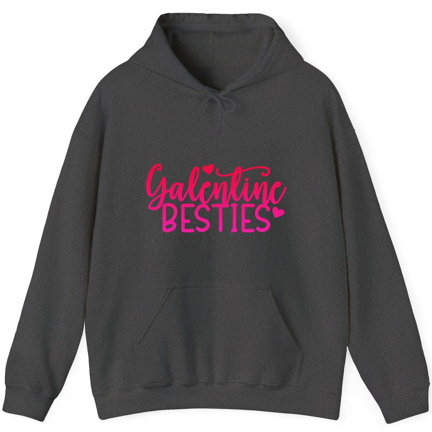 Galentine Besties galentine's day Hoodie Dark Heather product mockup