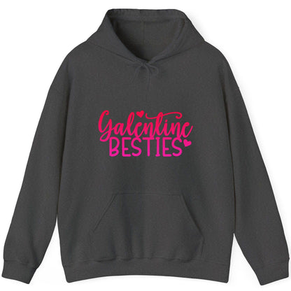 Galentine Besties galentine's day Hoodie Dark Heather product mockup