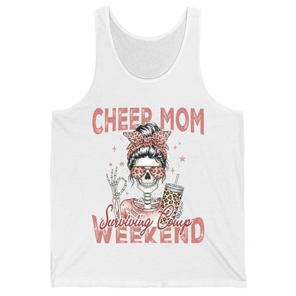 Cheer Mom Surviving Comp Weekend cheer mom Tank Top White product mockup