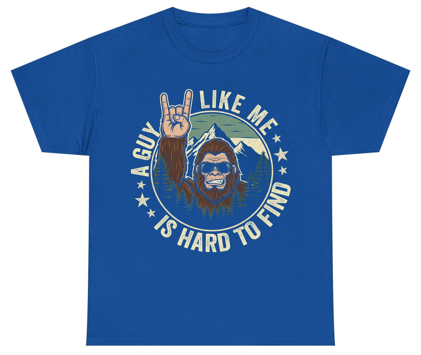 A Guy Like Me Is Hard to Find bigfoot Youth T-Shirt Royal product mockup