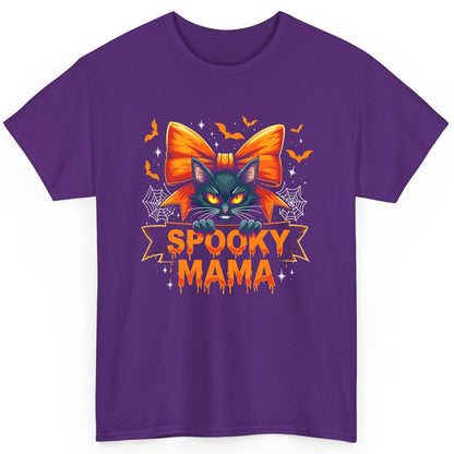 Spooky Mama black cat T-Shirt Purple product mockup