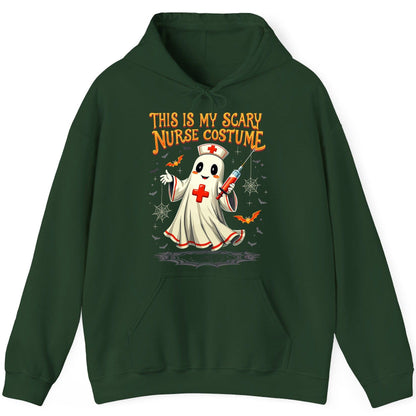 This Is My Scary Nurse Costume Halloween ghost nurse Hoodie Forest Green product mockup