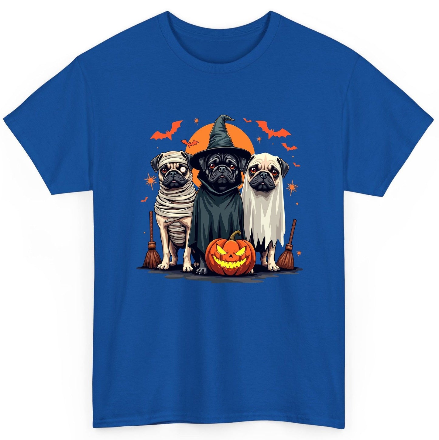Halloween Pugs Costumes pugs T-Shirt Royal product mockup