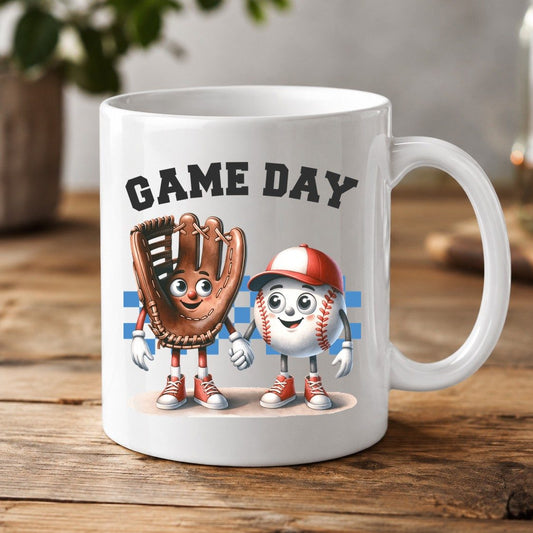 Game Day baseball White Mug White product mockup