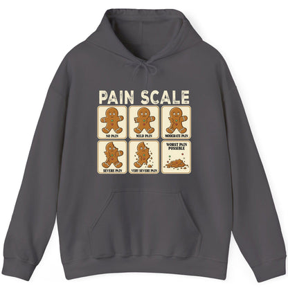 Pain Scale gingerbread man pain scale Hoodie Charcoal product mockup