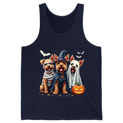 Cute Dogs Halloween Costumes dogs in Halloween costumes Tank Top Navy product mockup