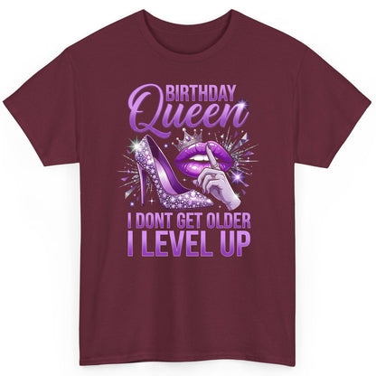 Birthday Queen I Don't Get Older I Level Up birthday celebration T-Shirt Maroon product mockup