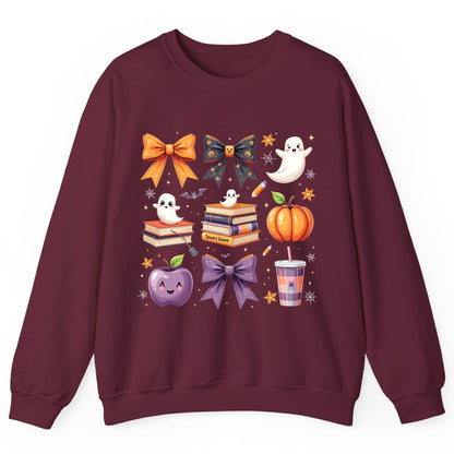 Spooky Season Halloween Sweatshirt Maroon product mockup
