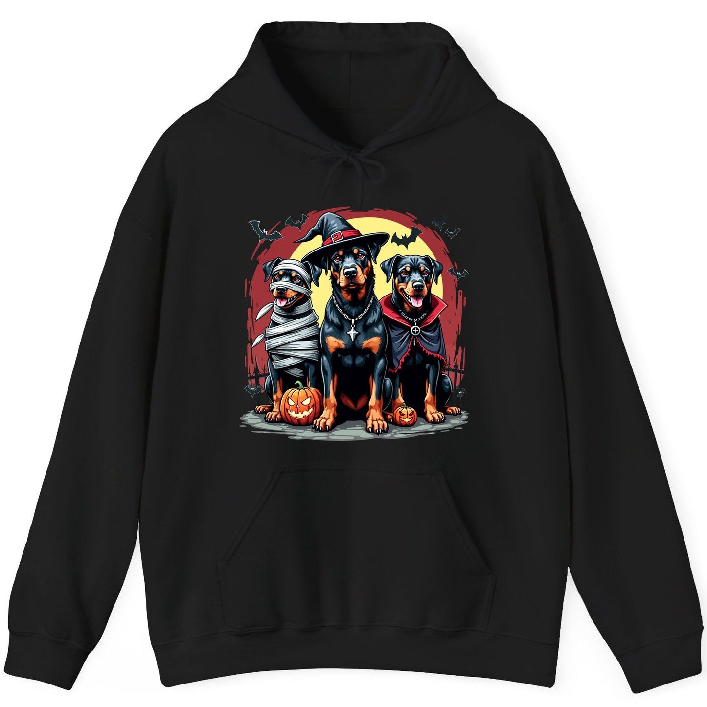 Rottweiler Halloween Costumes rottweiler Hoodie Black product mockup