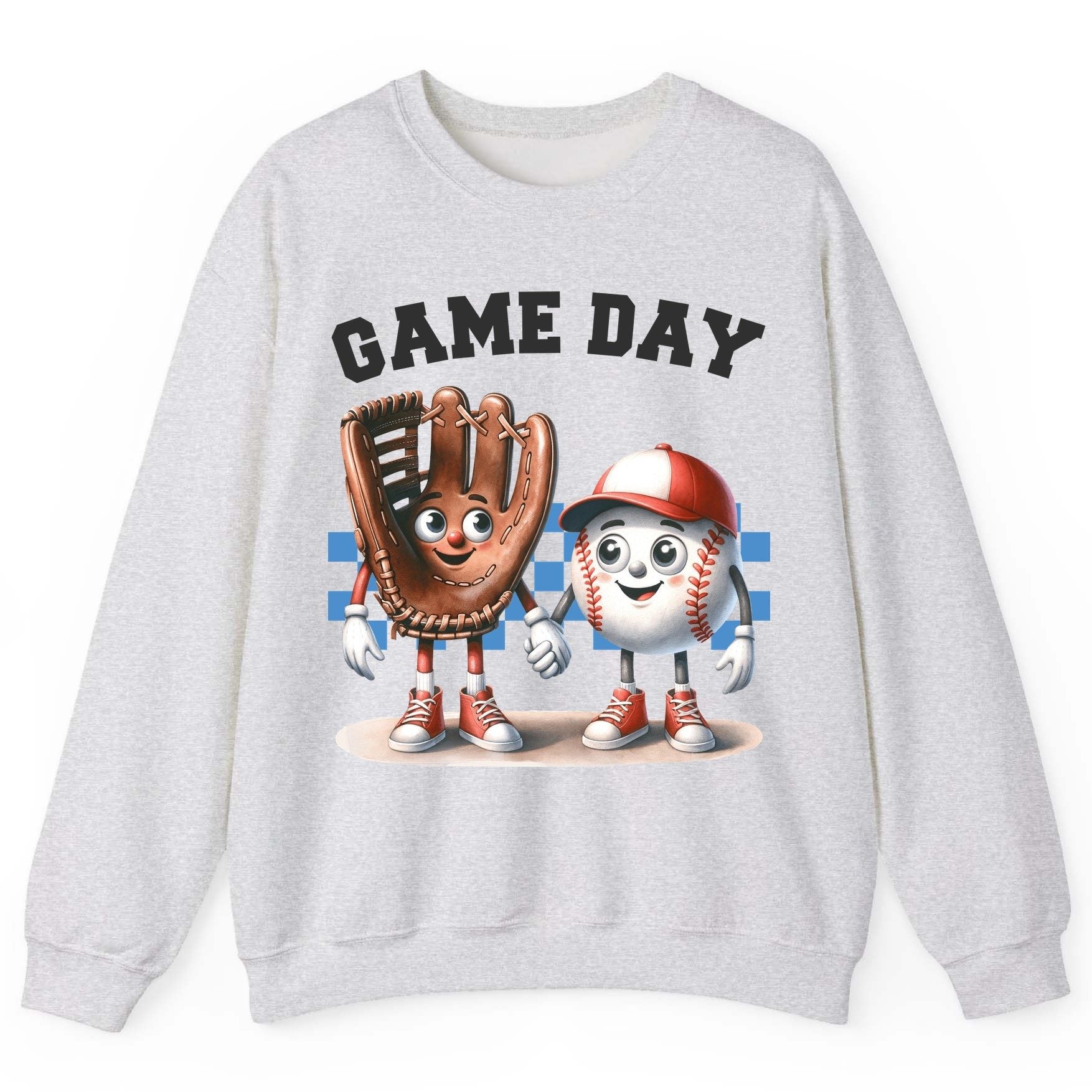 Game Day baseball Sweatshirt Ash product mockup