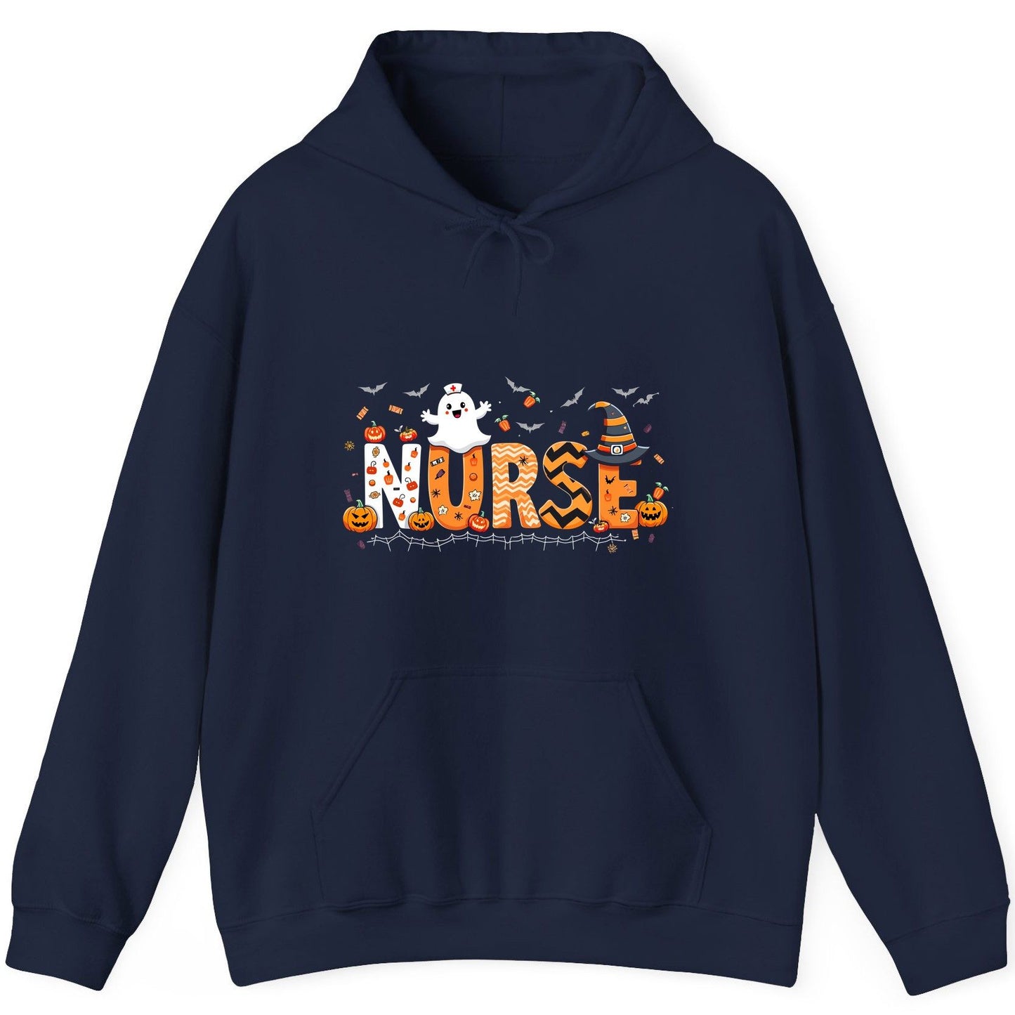 Nurse Halloween Hoodie Navy product mockup