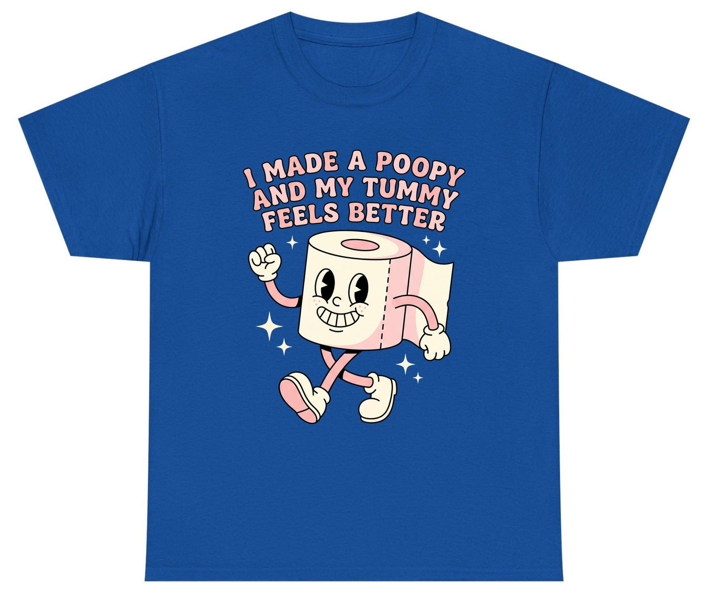 I Made a Poopy and My Tummy Feels Better funny toilet paper Youth T-Shirt Royal product mockup