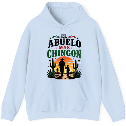 El Abuelo Mas Chingon grandfather and grandson Hoodie Light Blue product mockup