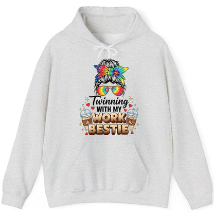 Twinning with My Work Bestie work bestie Hoodie Ash product mockup