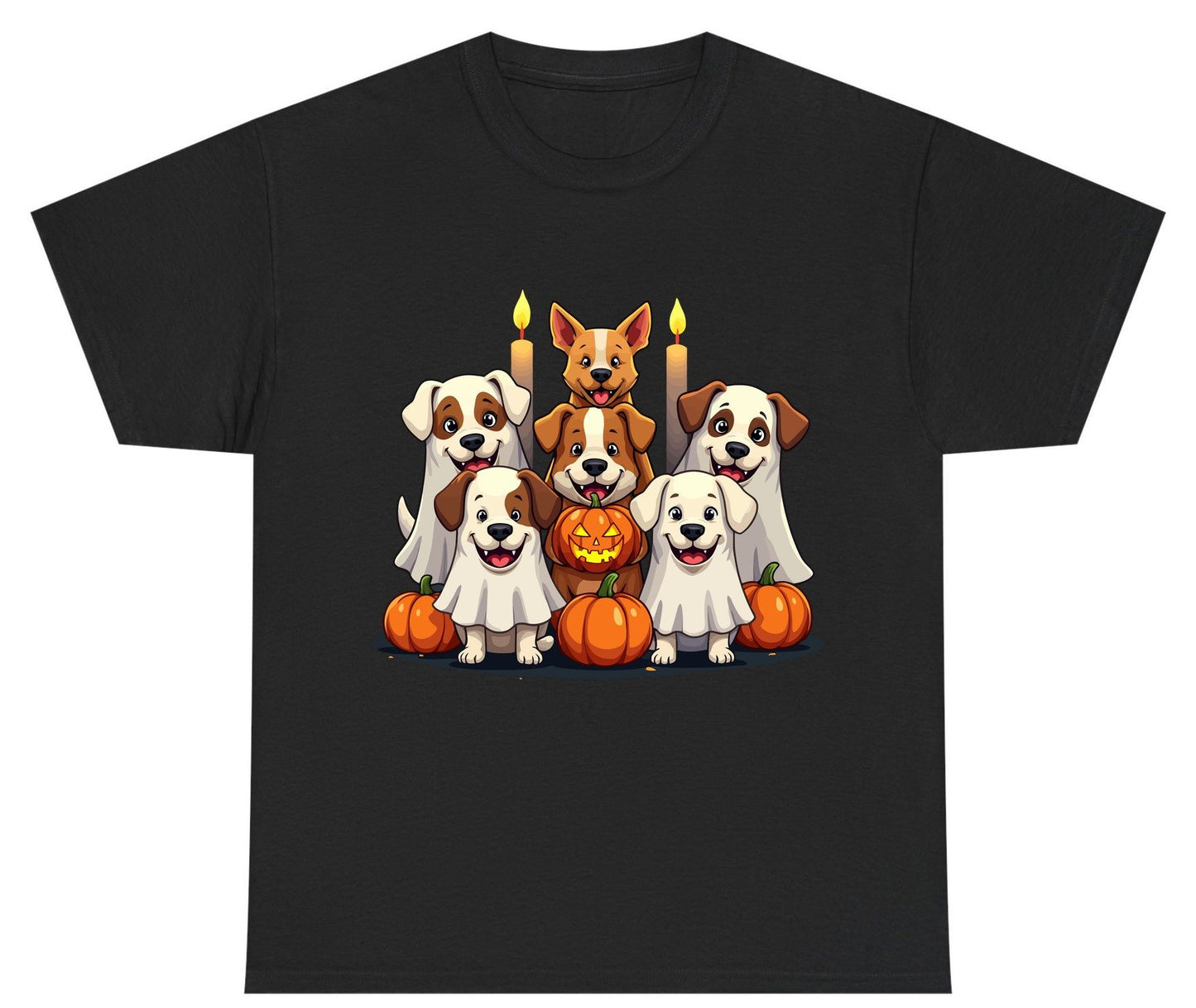 Cute Ghost Dogs Halloween Halloween dogs Youth T-Shirt Black product mockup
