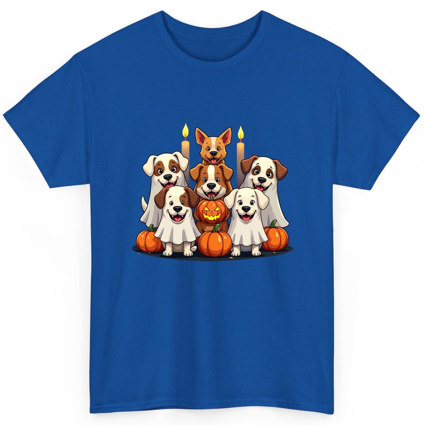 Cute Ghost Dogs Halloween Halloween dogs T-Shirt Royal product mockup