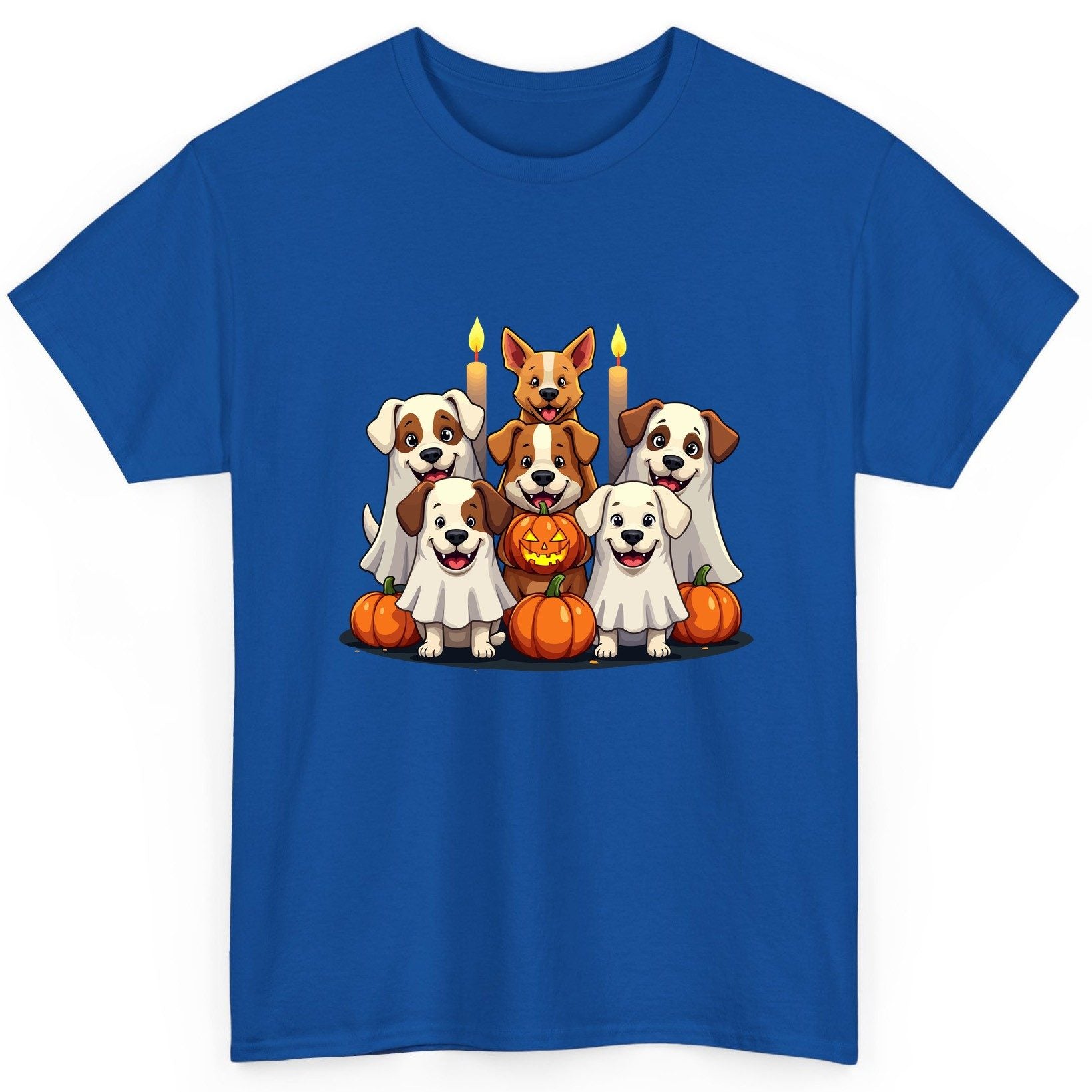 Cute Ghost Dogs Halloween Halloween dogs T-Shirt Royal product mockup