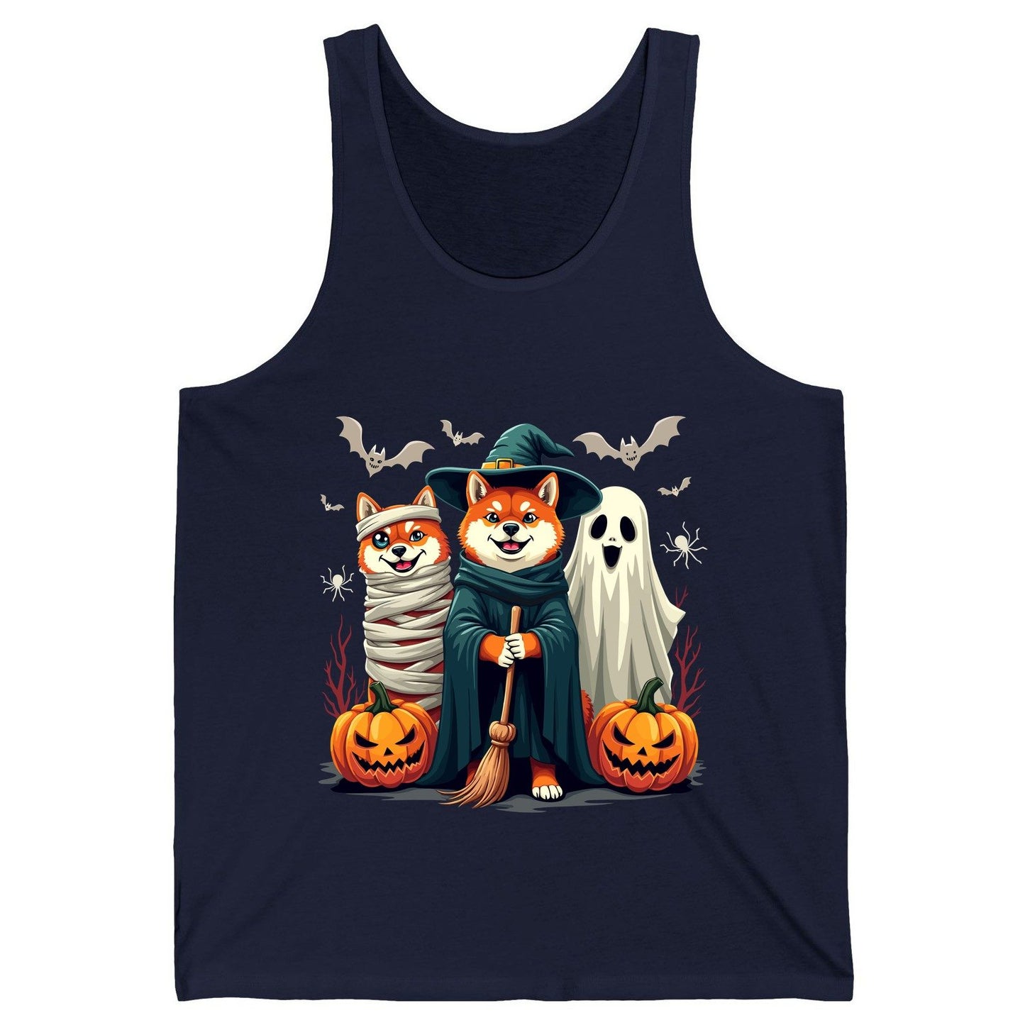 Shiba Inu Halloween Costumes shiba inu Tank Top Navy product mockup