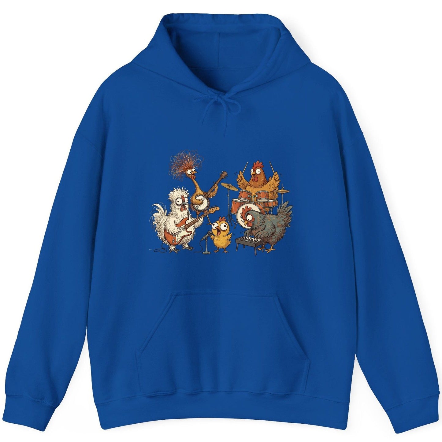 Chicken Rock Band chicken rock band Hoodie Royal product mockup