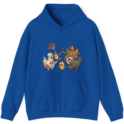 Chicken Rock Band chicken rock band Hoodie Royal product mockup