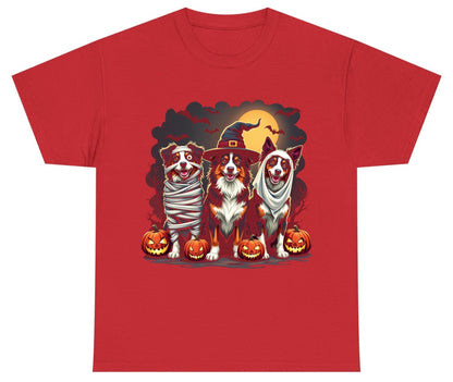 Australian Shepherd Halloween Dogs australian shepherd dogs Youth T-Shirt Red product mockup
