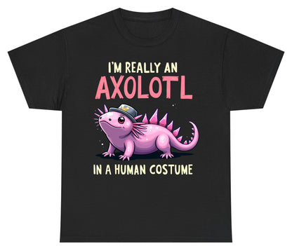 I'm Really an Axolotl in a Human Costume axolotl Youth T-Shirt Black product mockup