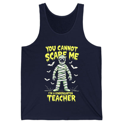 You Cannot Scare Me I'm a Kindergarten Teacher kindergarten teacher Tank Top Navy product mockup