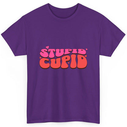 Stupid Cupid anti-Valentine's Day T-Shirt Purple product mockup