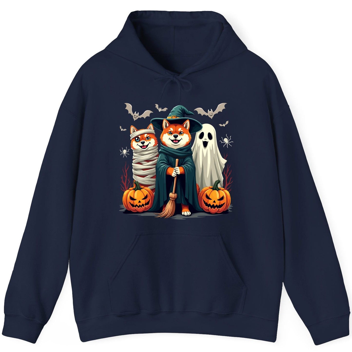 Shiba Inu Halloween Costumes shiba inu Hoodie Navy product mockup