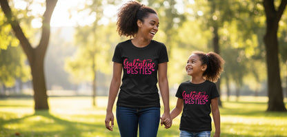 Galentine Besties galentine's day Youth T-Shirt Black lifestyle mockup