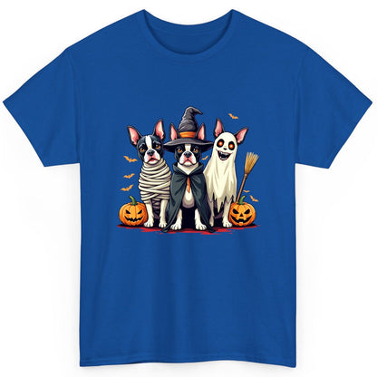 Halloween Boston Terrier Trio boston terrier T-Shirt Royal product mockup