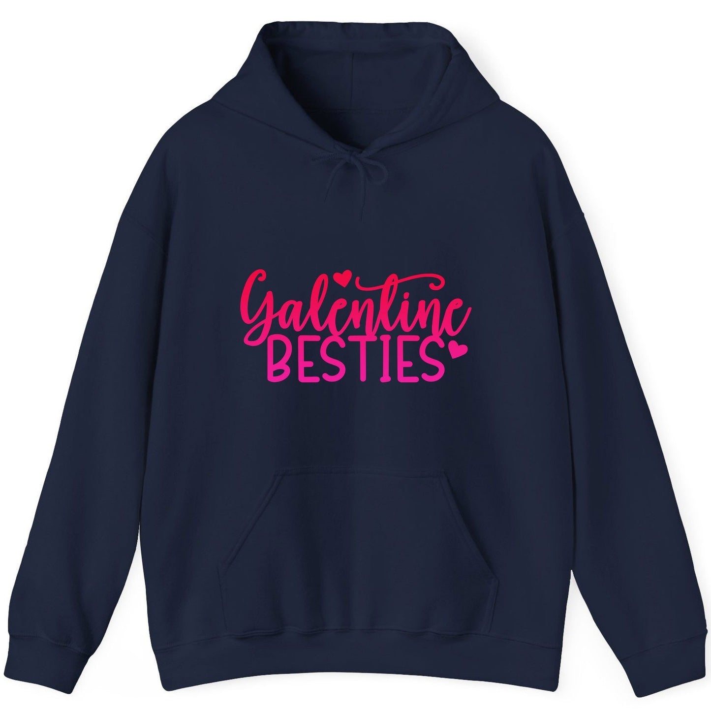 Galentine Besties galentine's day Hoodie Navy product mockup