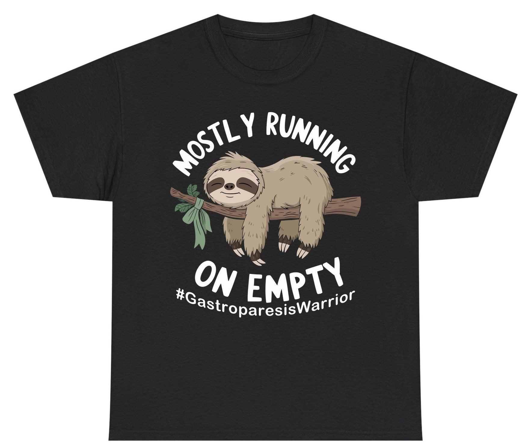 Mostly Running on Empty Gastroparesiswarrior gastroparesis awareness Youth T-Shirt Black product mockup