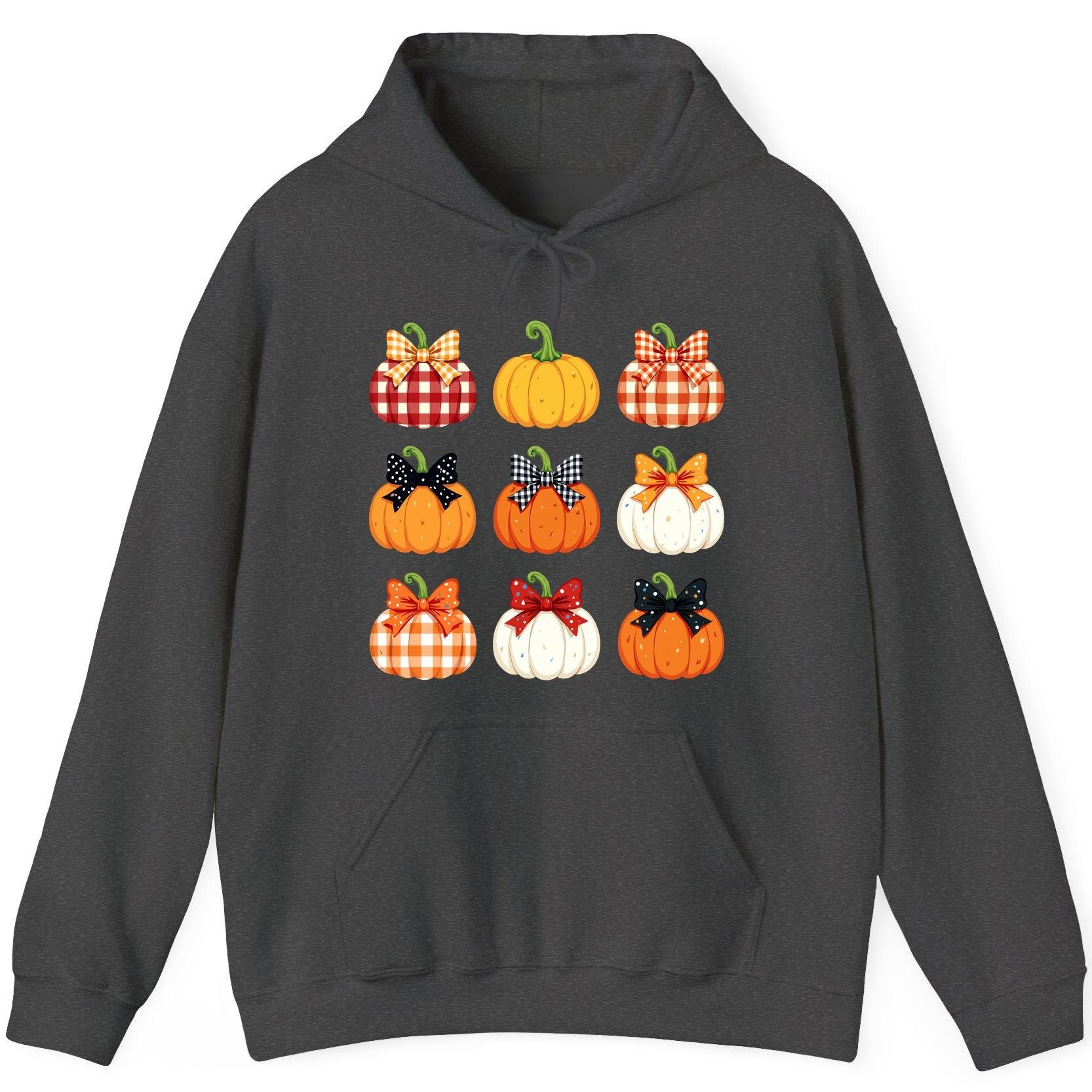 Decorative Fall Pumpkins fall pumpkins Hoodie Dark Heather product mockup