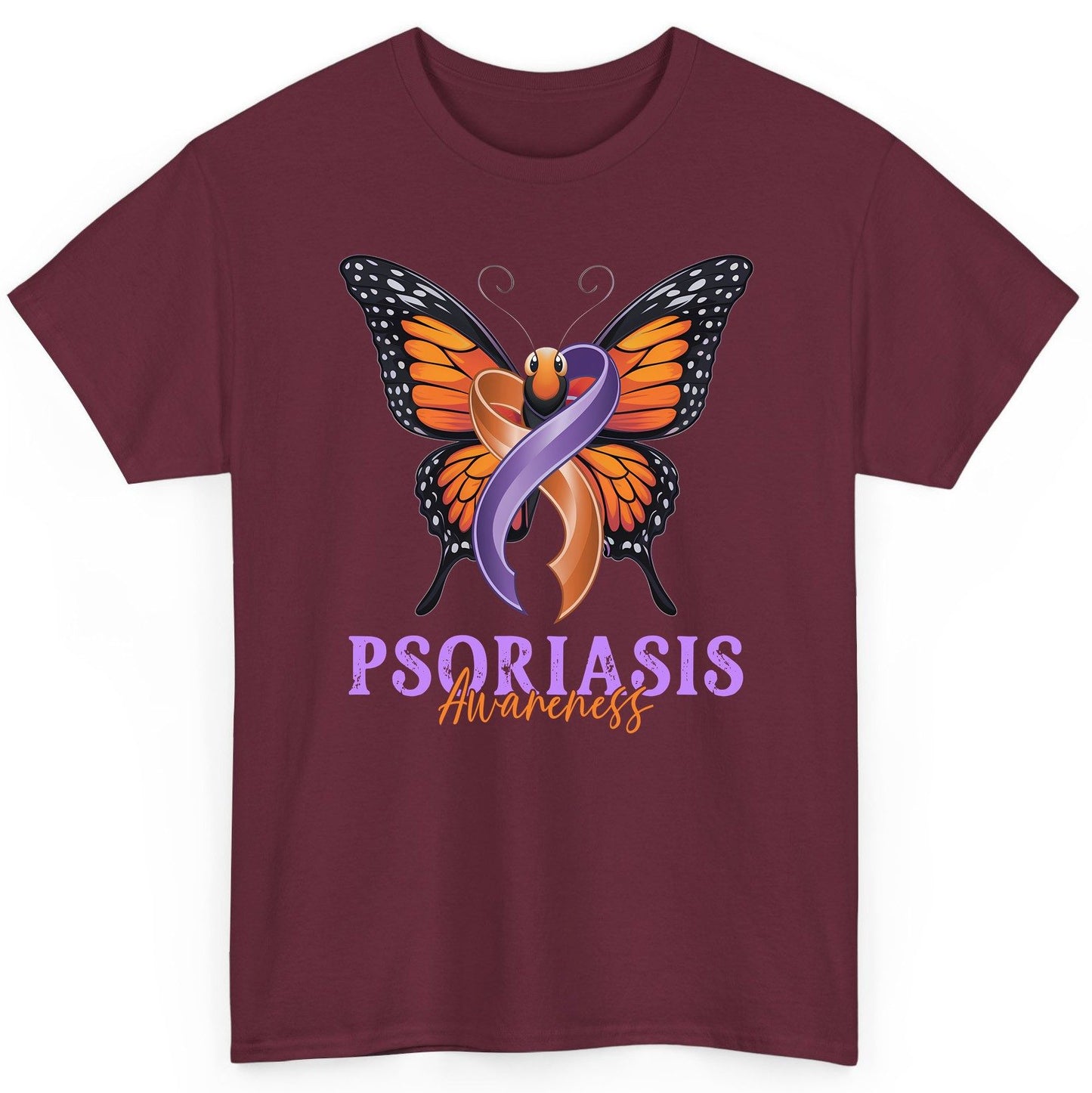 Psoriasis Awareness psoriasis awareness T-Shirt Maroon product mockup