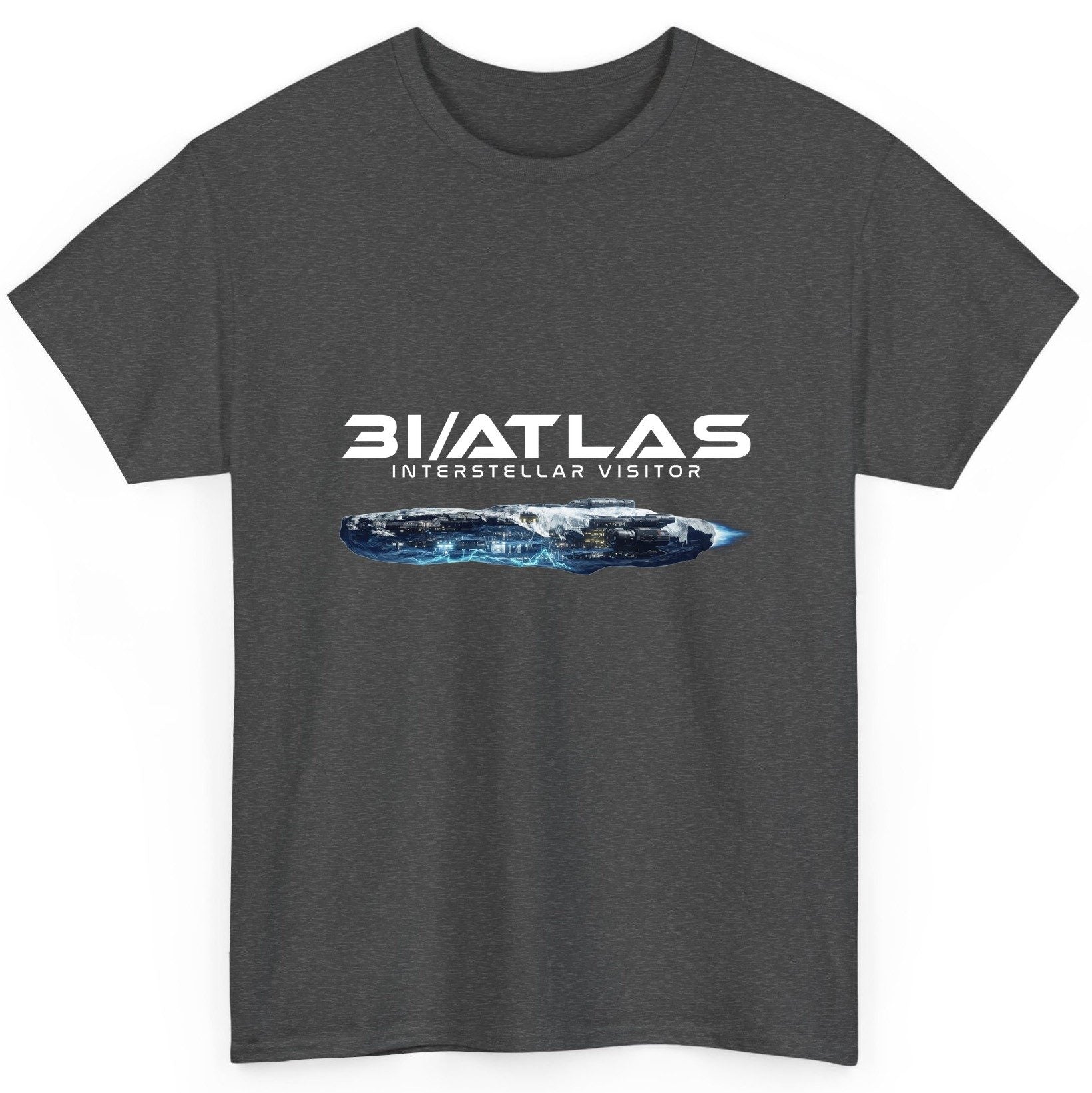 31 Atlas Interstellar Visitor sci-fi spaceship T-Shirt Dark Heather product mockup