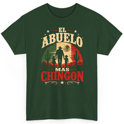 El Abuelo Mas Chingon mexican grandfather T-Shirt Forest Green product mockup