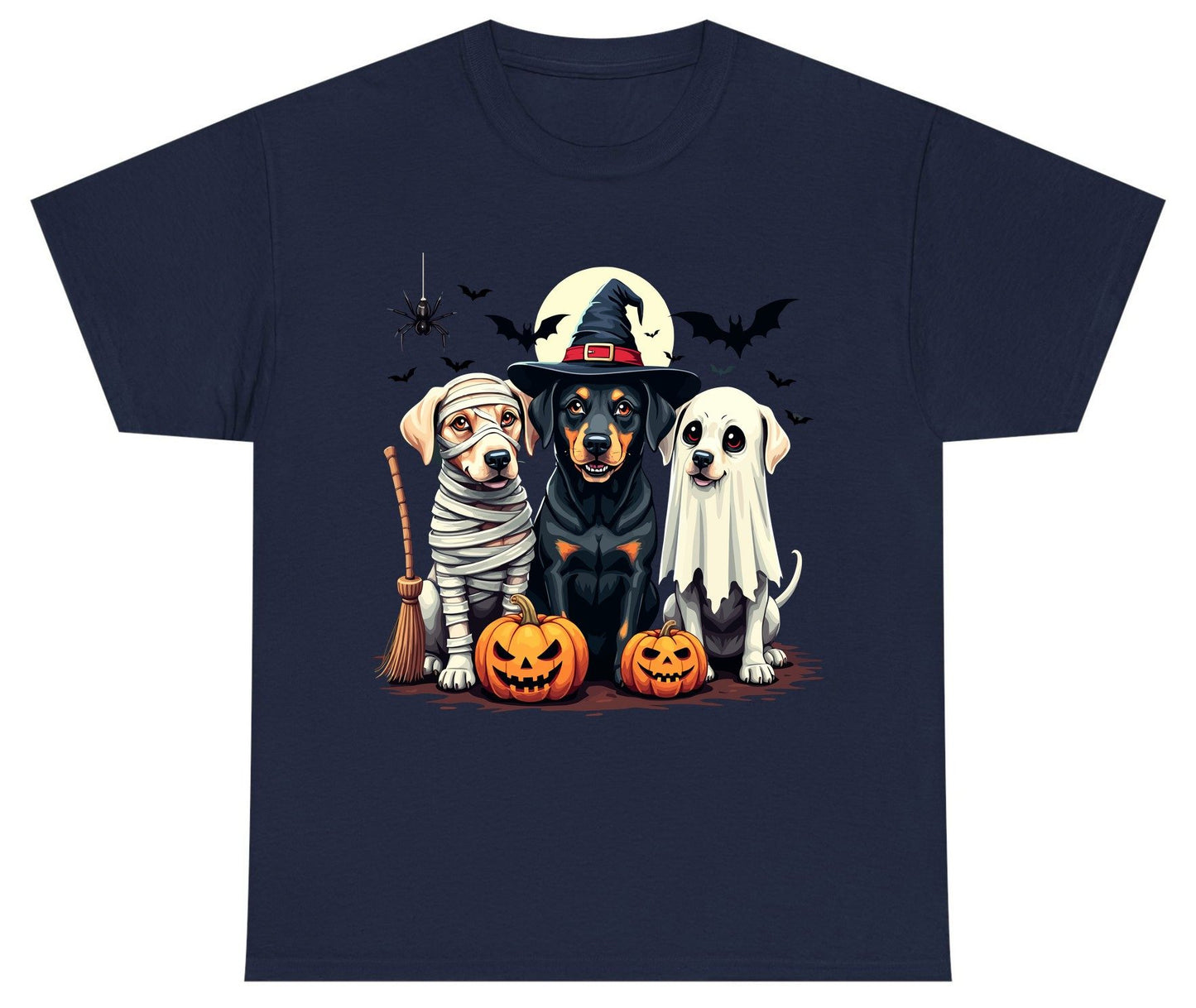 Halloween Dogs in Costumes dogs in Halloween costumes Youth T-Shirt Navy product mockup