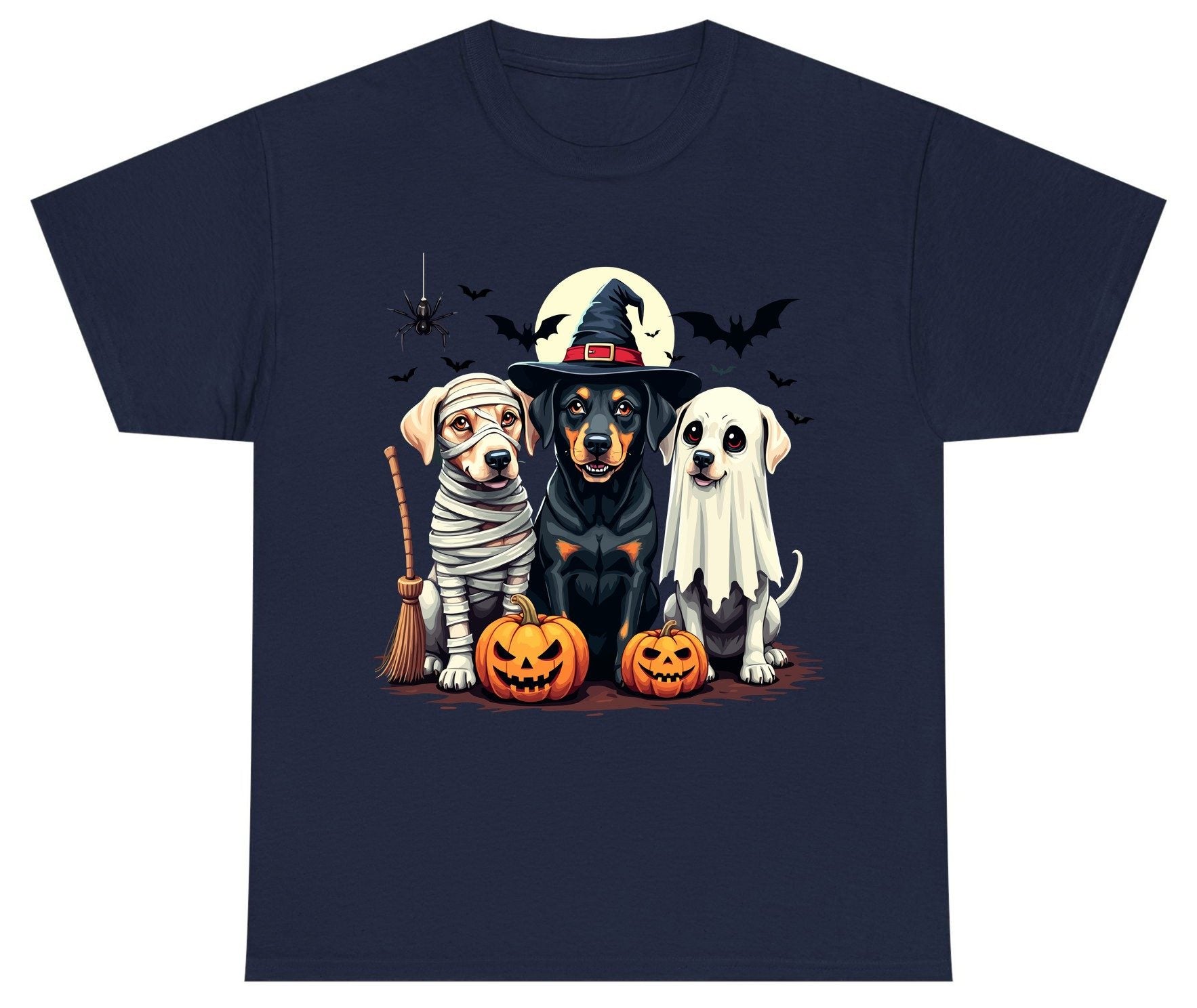 Halloween Dogs in Costumes dogs in Halloween costumes Youth T-Shirt Navy product mockup