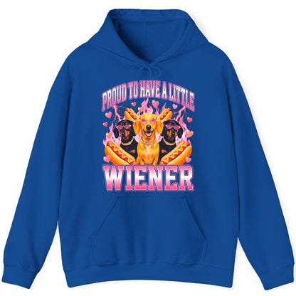 Proud to Have a Little Wiener dachshund Hoodie Royal product mockup