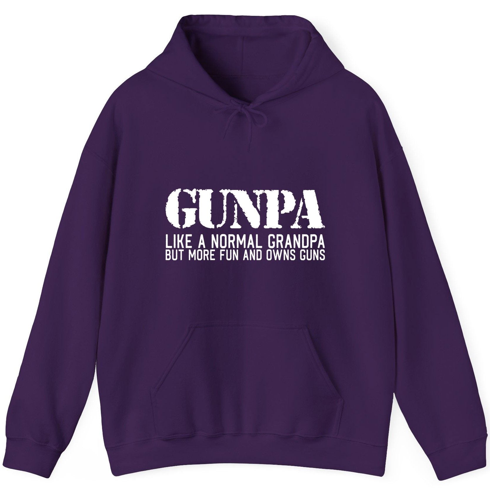 Gunpa Like a Normal Grandpa but More Fun and Owns Guns funny gun owner grandpa Hoodie Purple product mockup