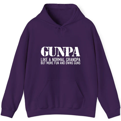 Gunpa Like a Normal Grandpa but More Fun and Owns Guns funny gun owner grandpa Hoodie Purple product mockup