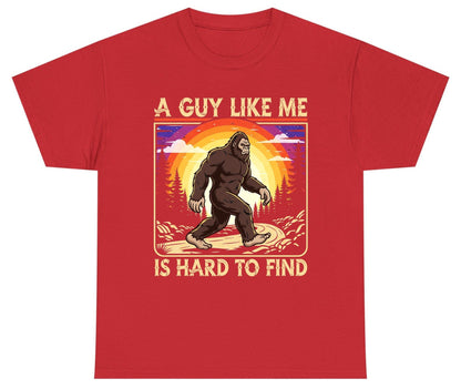 A Guy Like Me Is Hard to Find bigfoot Youth T-Shirt Red product mockup