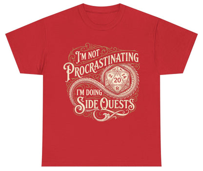 I'm Not Procrastinating I'm Doing Side Quests rpg gaming Youth T-Shirt Red product mockup