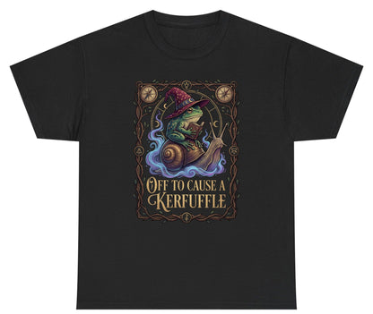Off to Cause a Kerfuffle frog wizard Youth T-Shirt Black product mockup