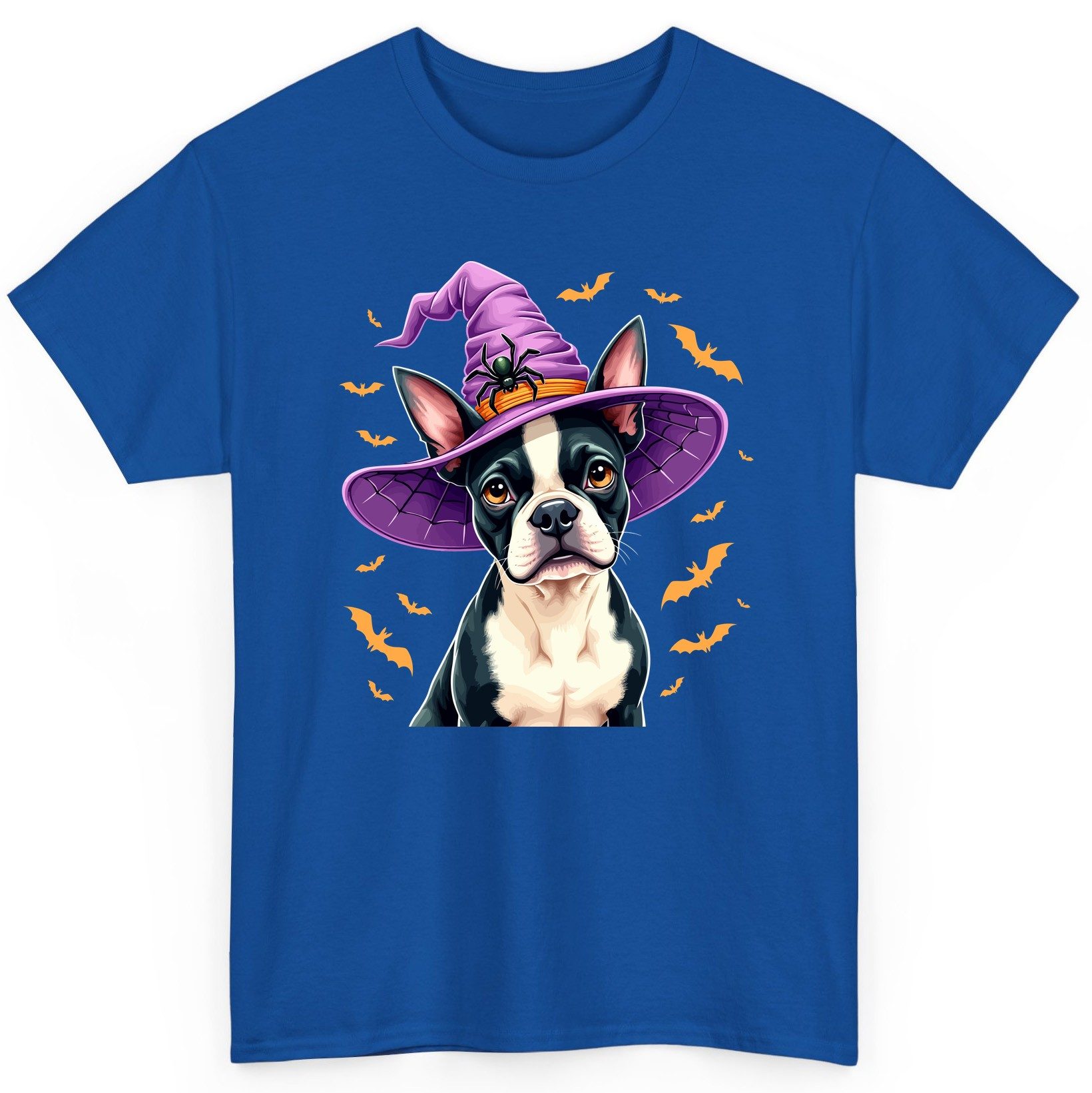 Halloween Boston Terrier Witch boston terrier T-Shirt Royal product mockup