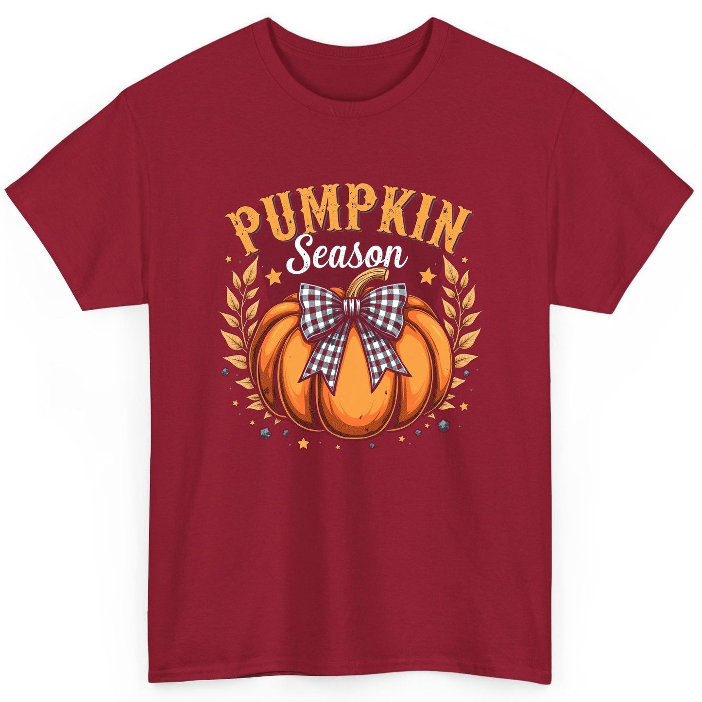 Pumpkin Season fall T-Shirt Cardinal Red product mockup