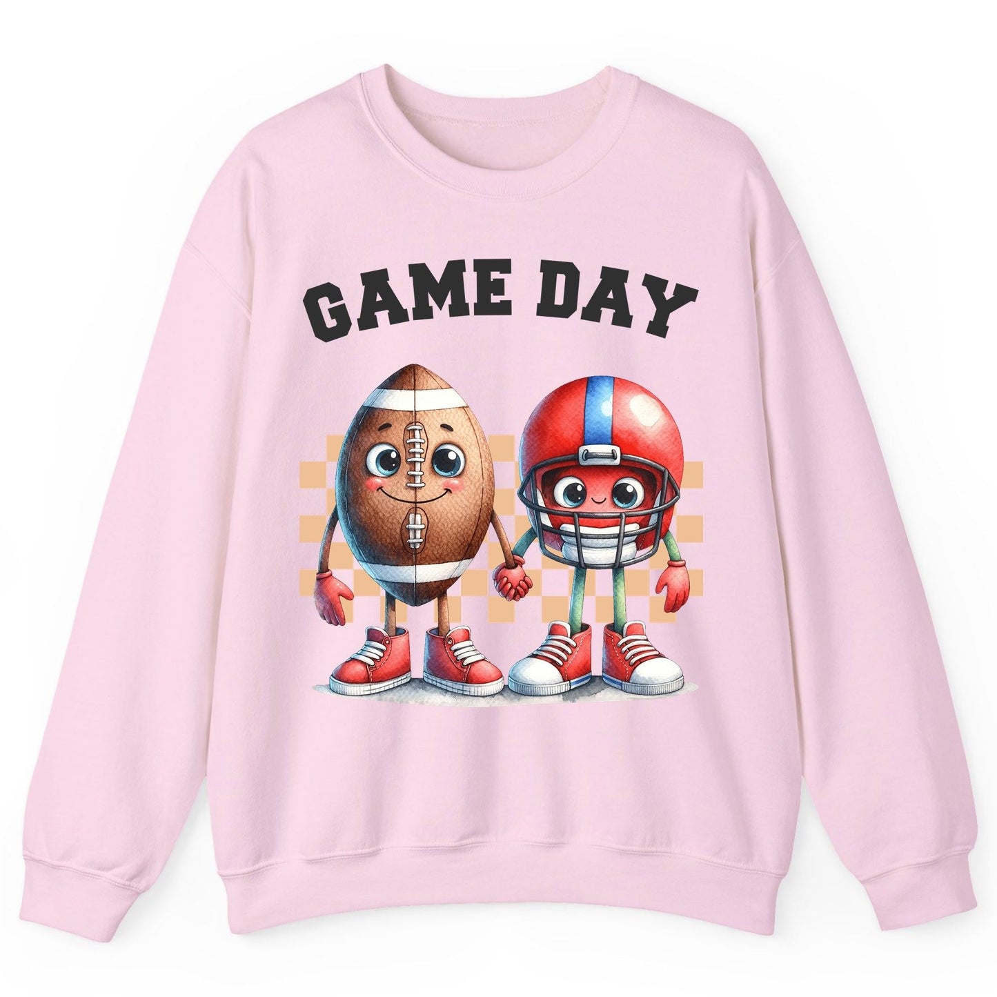 Game Day american football Sweatshirt Light Pink product mockup