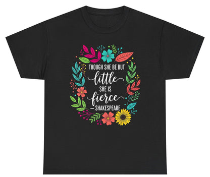 Though She Be but Little She Is Fierce - Shakespeare empowerment Youth T-Shirt Black product mockup